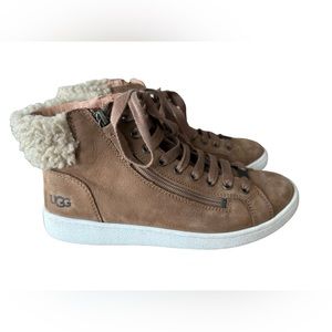Ugg Olive High Top Sneaker, Women's Size 10 M, Chestnut